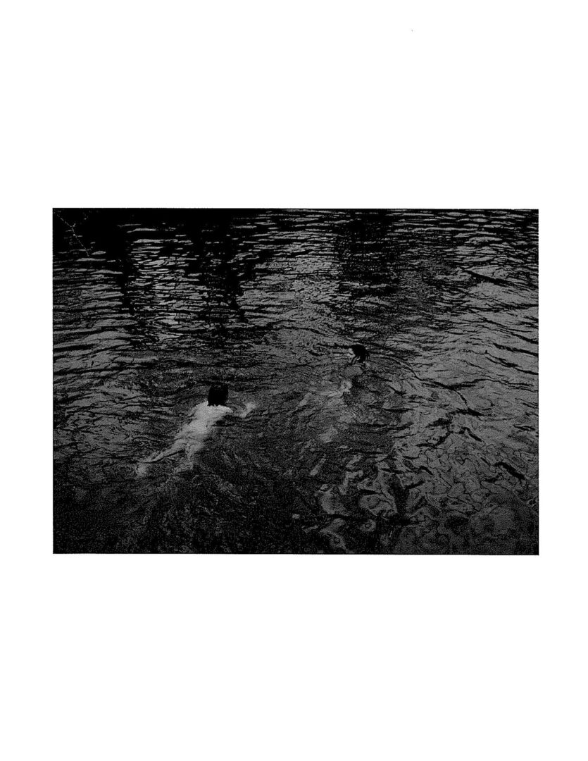 A black and white photo of water