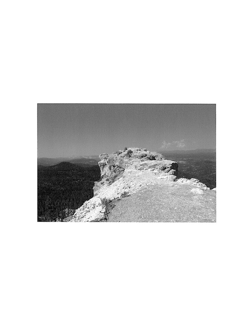 A black and white photo of the ground.