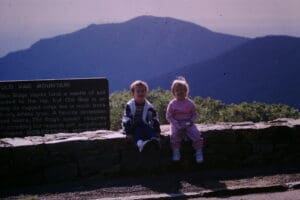 Sally and Emerson on the SKYLINE DRIVE in Shenandoah National Park